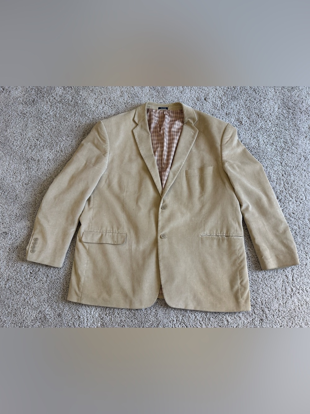 Saddlebred Mens Corduroy 100% Cotton Sport Coat Size 52R